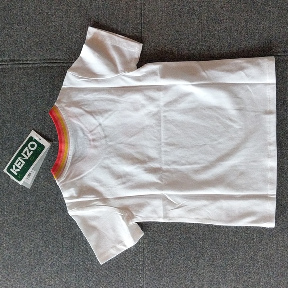 NWT Kenzo Girl T-shirt With Logo Print White - Picture 9 of 15